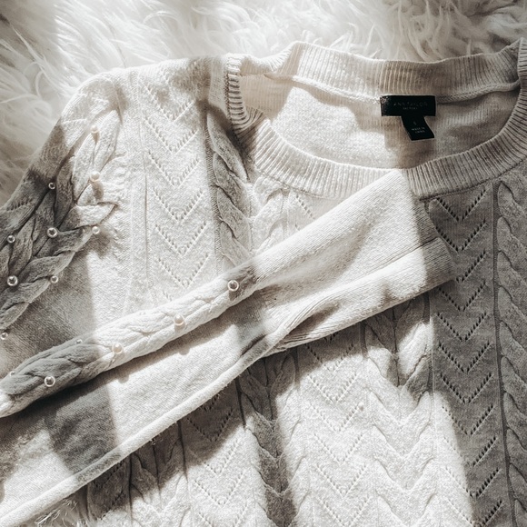 ANN TAYLOR CABLE KNIT SWEATER - Picture 4 of 6